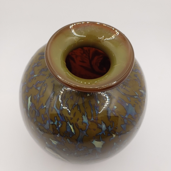 Art Glass Handcrafted Artisan Blown Vase - Picture 3 of 7